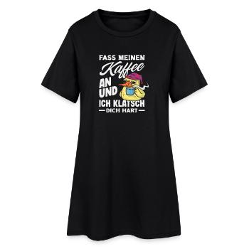 Drôle de canard Coffee Dit Amant du Café de Bureau - Robe T-shirt Femme - noir - Devant