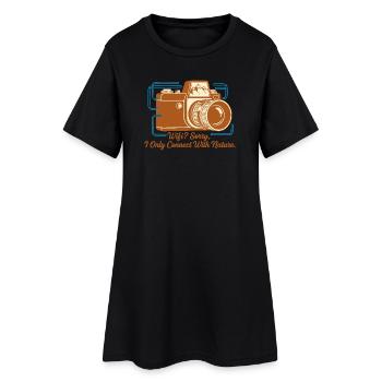 La nature au lieu du Wi-Fi - Robe T-shirt Femme - noir - Devant