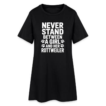 Rottweiler Saying Girl Fun Rottweiler Gift - Women’s T-Shirt Dress - black - Front