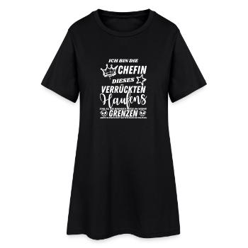Chefin Dieses Verrückten Haufens – Humor Spruch  - Women’s T-Shirt Dress - black - Front