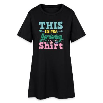 Cadeaux pour les jardins et les amoureux des plantes - Robe T-shirt Femme - noir - Devant