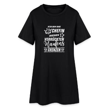 Verrückte Chefin - Verrückter Haufen Humor - Frauen T-Shirt-Kleid - Schwarz - Vorne