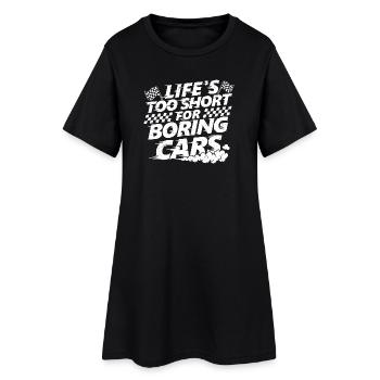 La vie est trop courte pour les voitures ennuyeuses Course drôle - Robe T-shirt Femme - noir - Devant