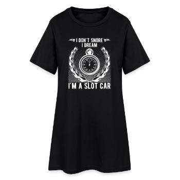 Ne ronflez pas : je rêve d’idée cadeau pour la course de voitures à fente - Robe T-shirt Femme - noir - Devant