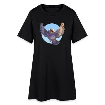 Pigeons Pigeon - Robe T-shirt Femme - noir - Devant