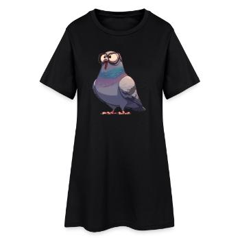 Pigeons Pigeon - Robe T-shirt Femme - noir - Devant
