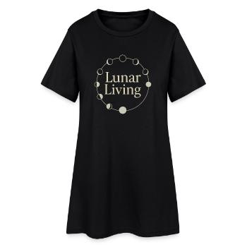 Déesse Lunaire du cycle lunaire intentionnellement - Robe T-shirt Femme - noir - Devant