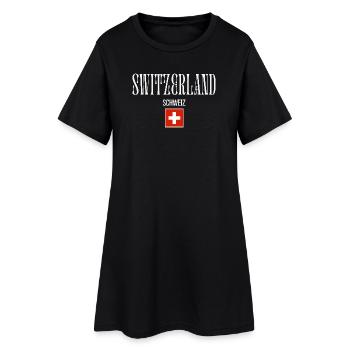 Héritage suisse, j’adore la Suisse - Robe T-shirt Femme - noir - Devant
