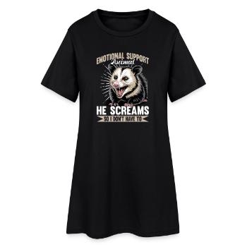 Drôle d’opossum - Robe T-shirt Femme - noir - Devant