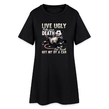 Drôle d’opossum - Robe T-shirt Femme - noir - Devant