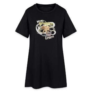 Cap(p)y spaghetti sans upsetti - Robe T-shirt Femme - noir - Devant