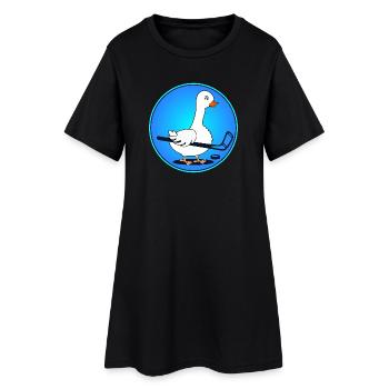 Hockey des Oies - Robe T-shirt Femme - noir - Devant