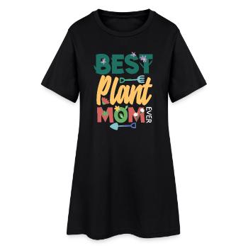 Garten- Und Pflanzenliebhaber Geschenke - Frauen T-Shirt-Kleid - Schwarz - Vorne
