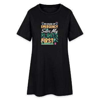 Cadeaux pour les jardins et les amoureux des plantes - Robe T-shirt Femme - noir - Devant
