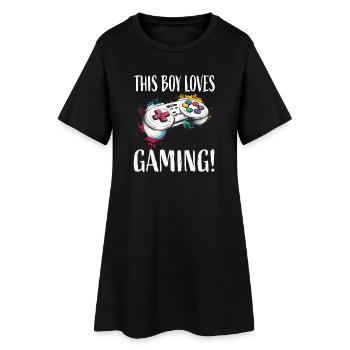 Ce gamin adore les manettes de jeu - Robe T-shirt Femme - noir - Devant