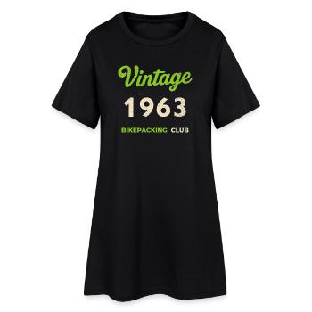 Vintage 1963 – Année de naissance rétro du Bikepacking Club - Robe T-shirt Femme - noir - Devant