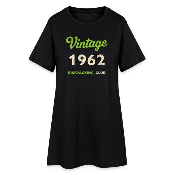 Vintage 1962 – Année de naissance rétro du Bikepacking Club - Robe T-shirt Femme - noir - Devant