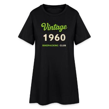 Vintage 1960 – Année de naissance rétro du Bikepacking Club - Robe T-shirt Femme - noir - Devant