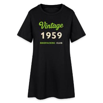 Millésime 1959 – Année de naissance rétro du Bikepacking Club - Robe T-shirt Femme - noir - Devant