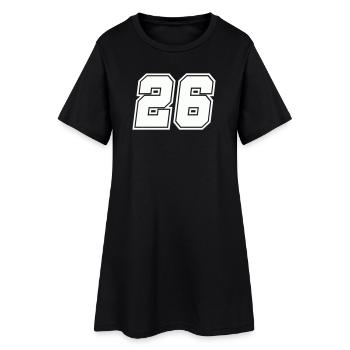 Number 26 - Women’s T-Shirt Dress - black - Front
