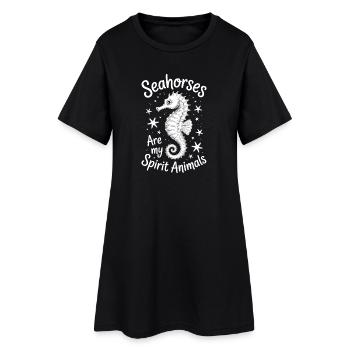 Seahorse Saying Funny Seahorse Gift - Women’s T-Shirt Dress - black - Front