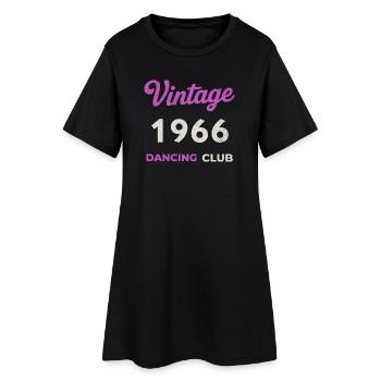 Vintage 1966 – Année de naissance rétro du Dancing Club - Robe T-shirt Femme - noir - Devant
