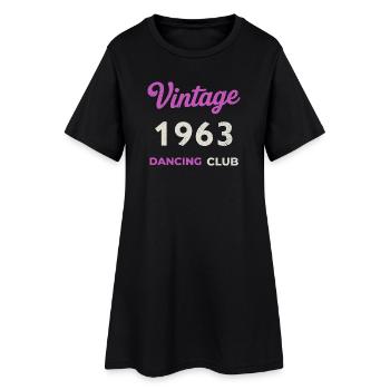 Vintage 1963 – Année de naissance rétro du Dancing Club - Robe T-shirt Femme - noir - Devant