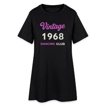 Vintage 1968 – Année de naissance rétro du Dancing Club - Robe T-shirt Femme - noir - Devant
