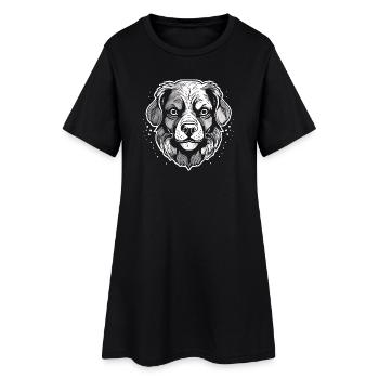 chien - Robe T-shirt Femme - noir - Devant