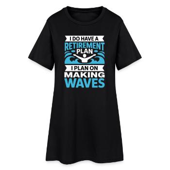 Plan de retraite : faire sensation - Robe T-shirt Femme - noir - Devant