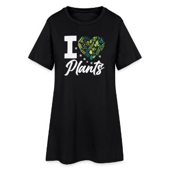 Cadeaux pour les jardins et les amoureux des plantes - Robe T-shirt Femme - noir - Devant