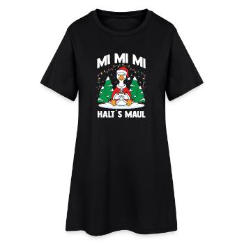 Santa Claus Christmas Time Coffee Christmas - Women’s T-Shirt Dress - black - Front