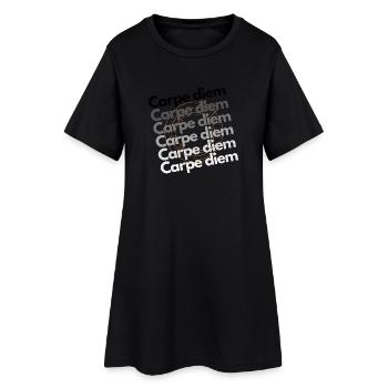 carpe diem - Robe T-shirt Femme - noir - Devant