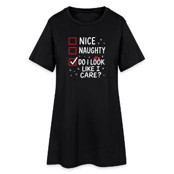 Humour de Noël dit drôle de Noël drôle - Robe T-shirt Femme - noir - Devant