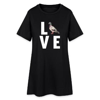 Pigeons Pigeon - Robe T-shirt Femme - noir - Devant