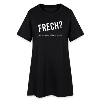 Espiègle et verbalement supérieur - Robe T-shirt Femme - noir - Devant