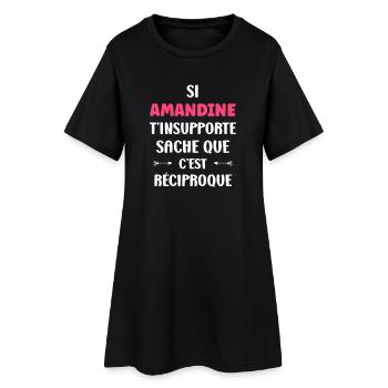 Amandine Tinsulte Réciproque - Robe T-shirt Femme - noir - Devant