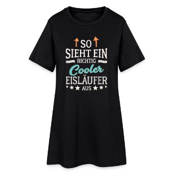 So sieht ein richtig cooler Eisläufer aus - Frauen T-Shirt-Kleid - Schwarz - Vorne
