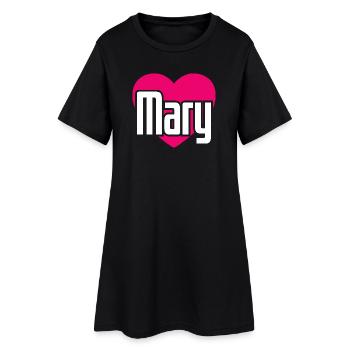 J’aime Marie Coeur Rose J’aime Marie - Robe T-shirt Femme - noir - Devant