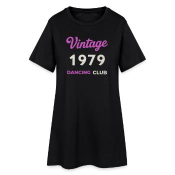 Vintage 1979 – Année de naissance rétro du Dancing Club - Robe T-shirt Femme - noir - Devant