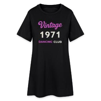 Vintage 1971 – Dancing Club Retro Année de naissance - Robe T-shirt Femme - noir - Devant