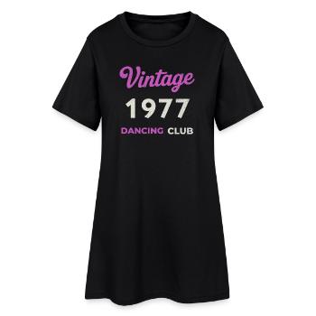 Vintage 1977 – Dancing Club Retro Année de naissance - Robe T-shirt Femme - noir - Devant