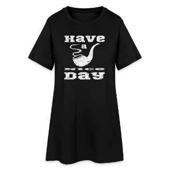 Whistle with text - Women’s T-Shirt Dress - black - Front