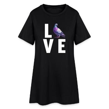 Pigeons Pigeon - Robe T-shirt Femme - noir - Devant