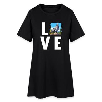 Pigeons Pigeon - Robe T-shirt Femme - noir - Devant
