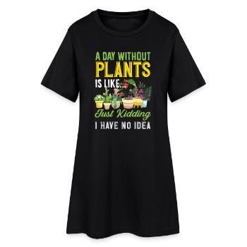 Cadeaux pour les jardins et les amoureux des plantes - Robe T-shirt Femme - noir - Devant