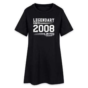 Legendary since 2008 18 Year Gift Birthday - Women’s T-Shirt Dress - black - Front