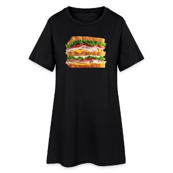 Sandwich - Robe T-shirt Femme - noir - Devant