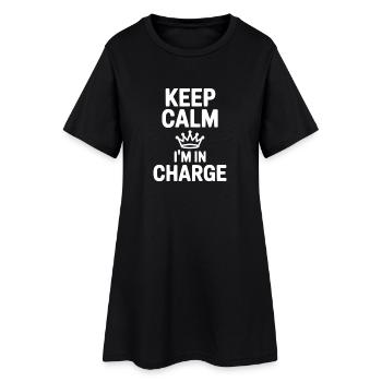 Reste calme, c’est moi qui commande. - Robe T-shirt Femme - noir - Devant