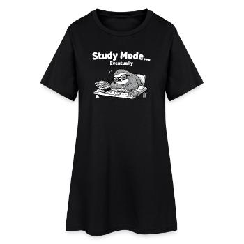 Schlafmodus Sloth am Schreibtisch - Frauen T-Shirt-Kleid - Schwarz - Vorne